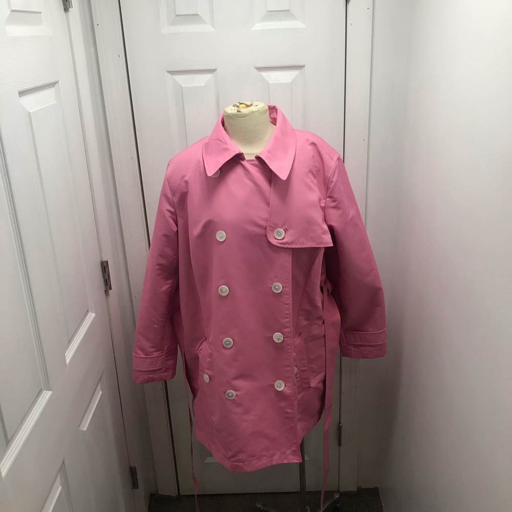 Lauren Ralph Lauren 2X Pink Peacoat Raincoat.